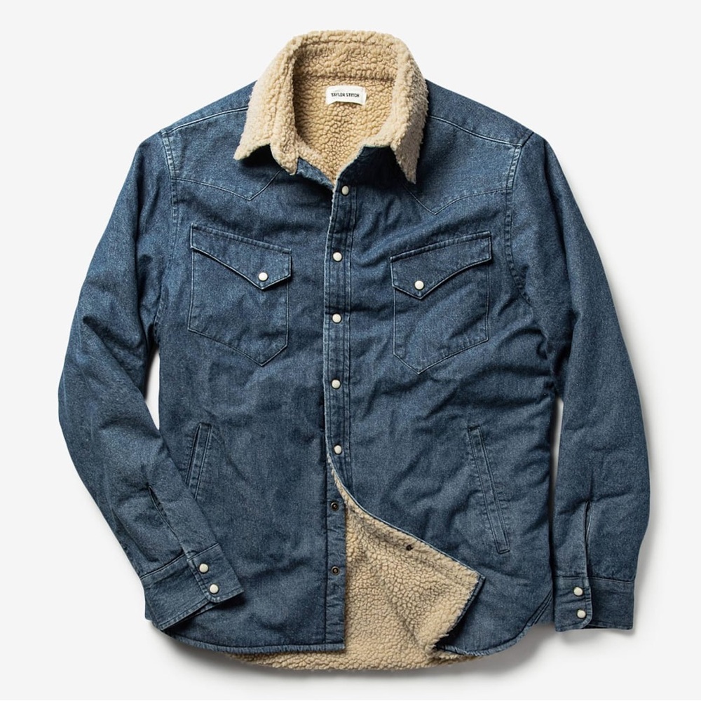 Taylor Stitch Blue Lightweight Shirt Jacket